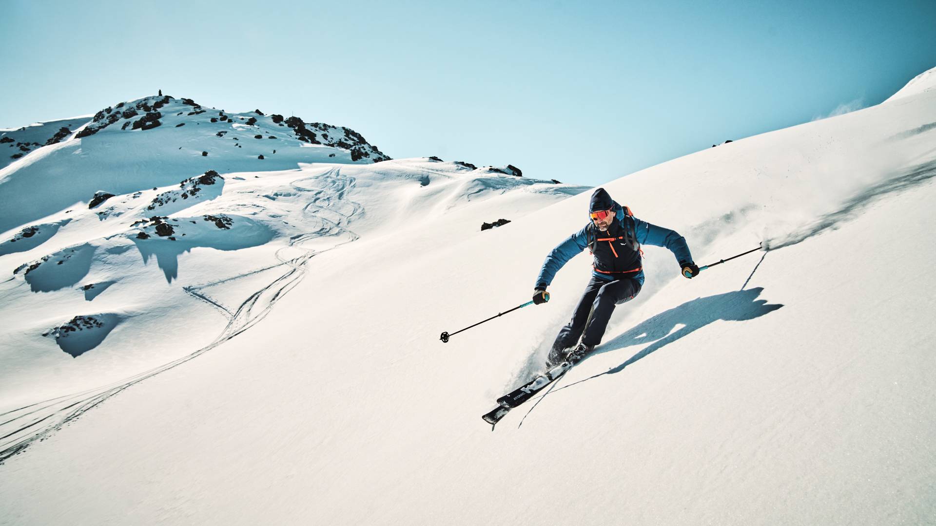 Descent after a ski tour