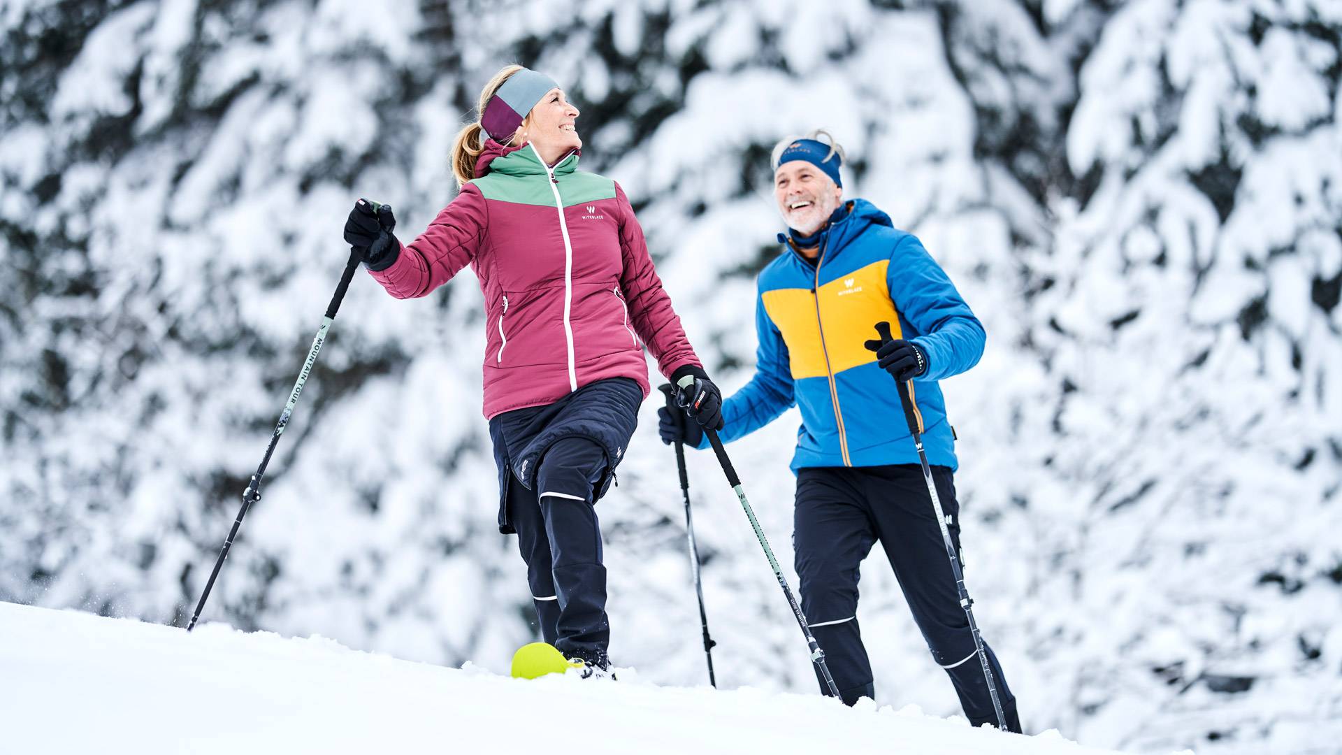 Couple on a ski tour