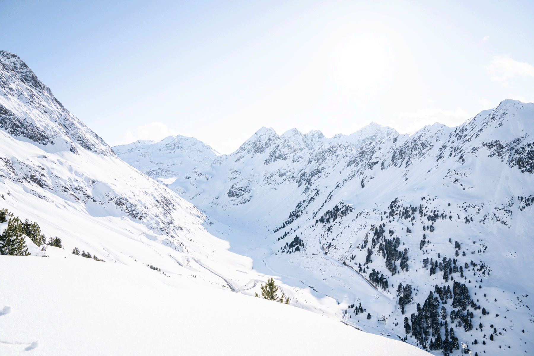 Winter in den Bergen Österreich