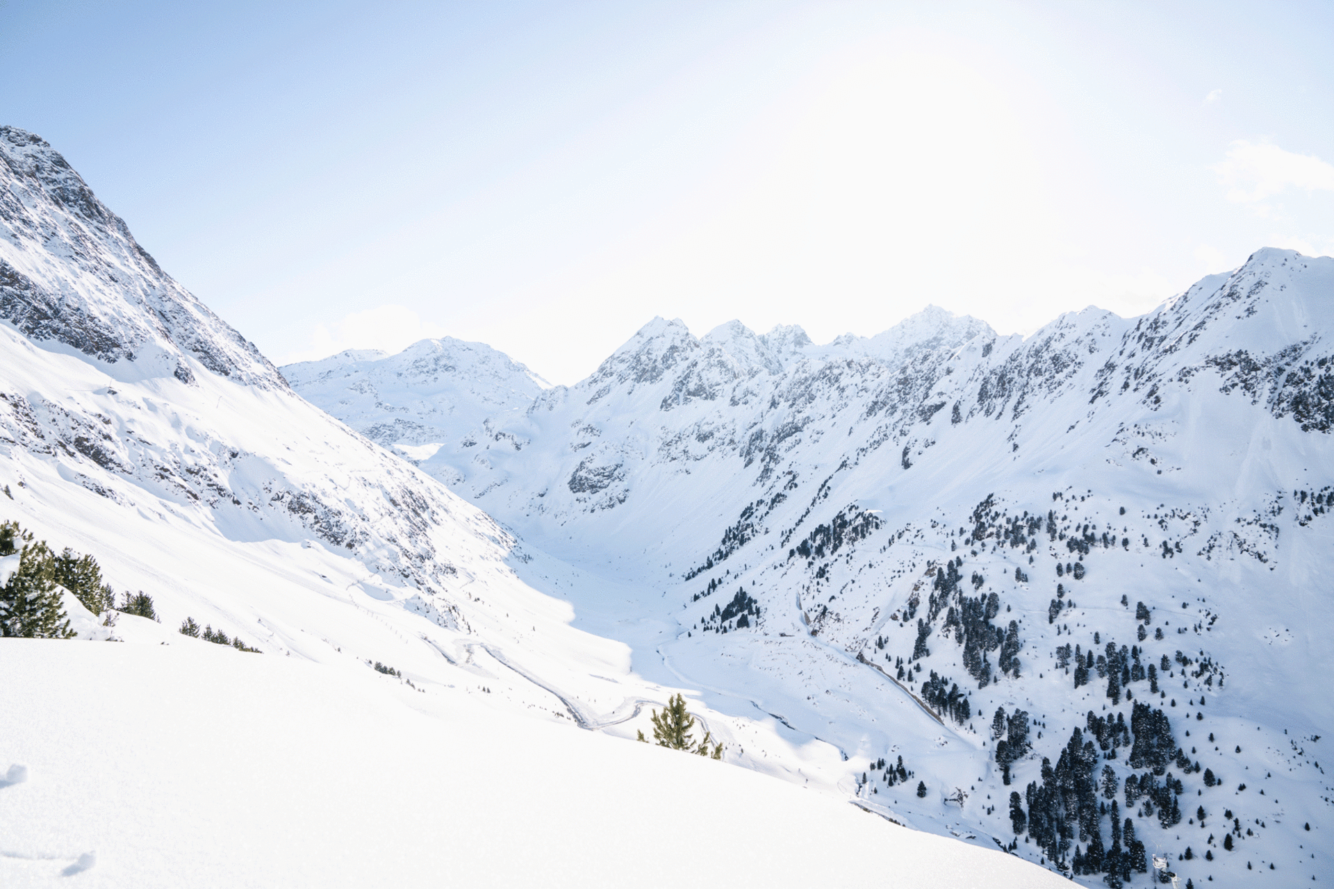 Winter in the mountains of Austria