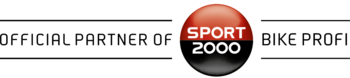 Das Bike Profi Branding von SPORT 2000 mit dem Logo inklusive der Wort Official Partner und Bike Profi.