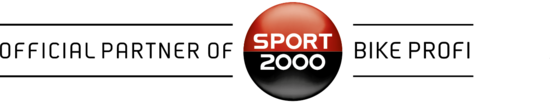Das Bike Profi Branding von SPORT 2000 mit dem Logo inklusive der Wort Official Partner und Bike Profi.