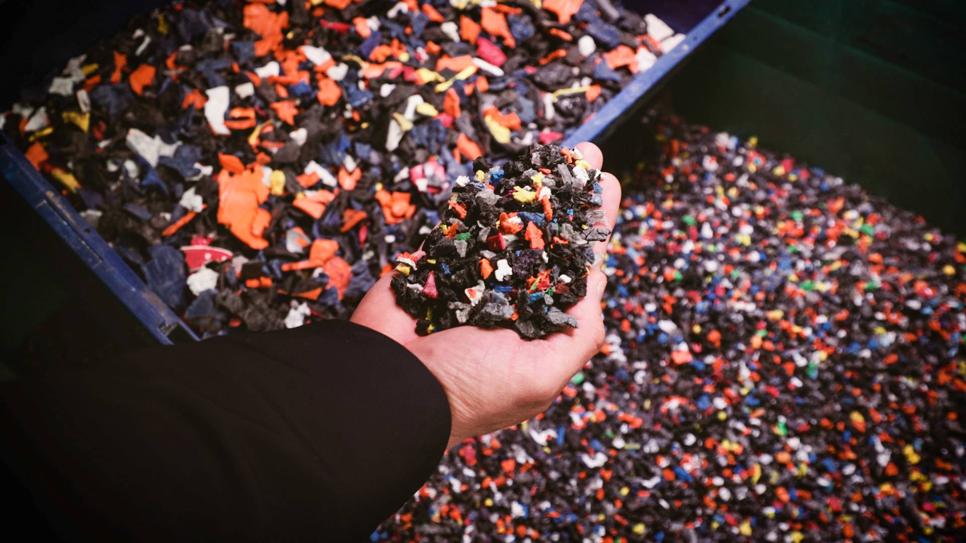 Verwerking van oude skischoenen