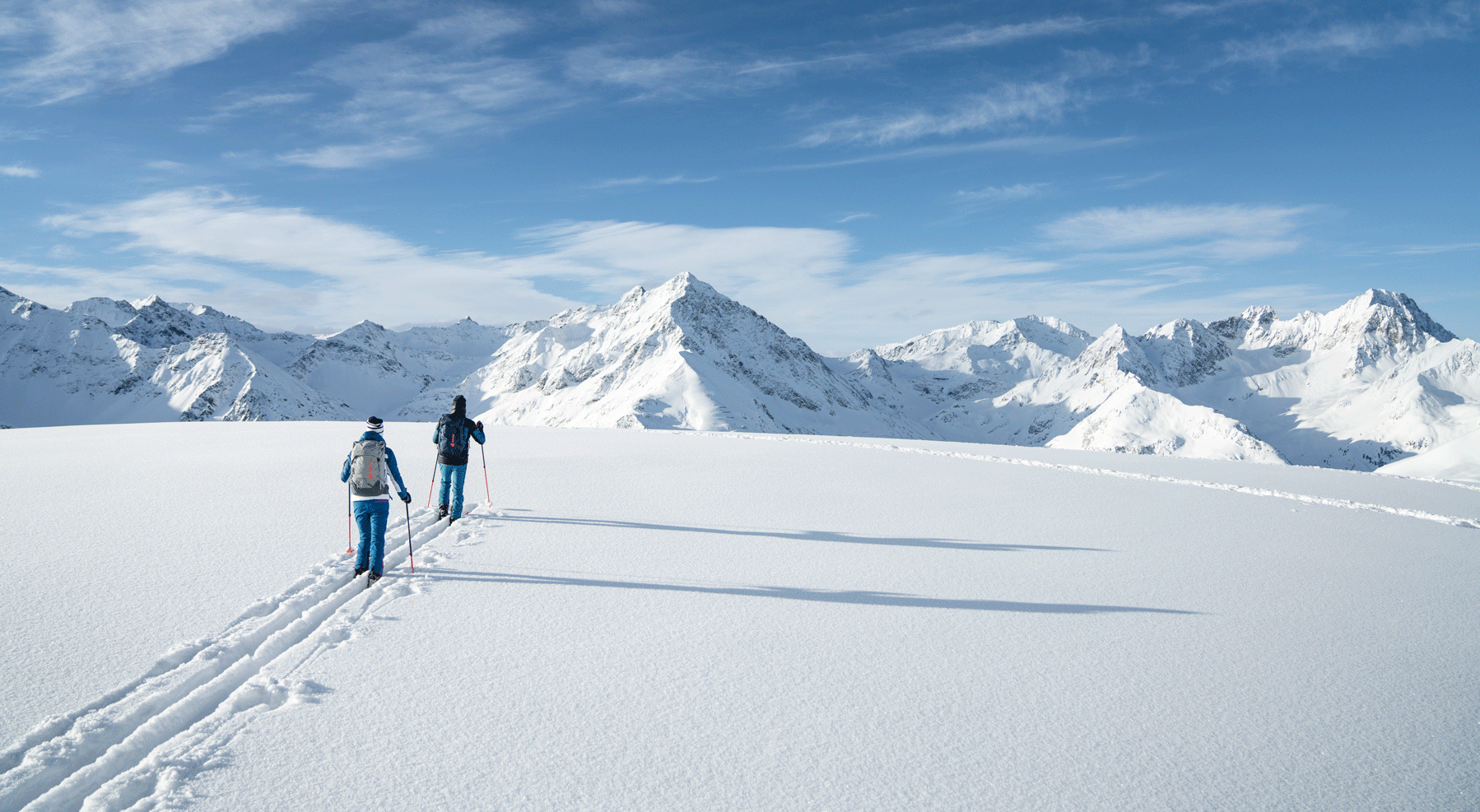 Tourenski gehen in den Alpen