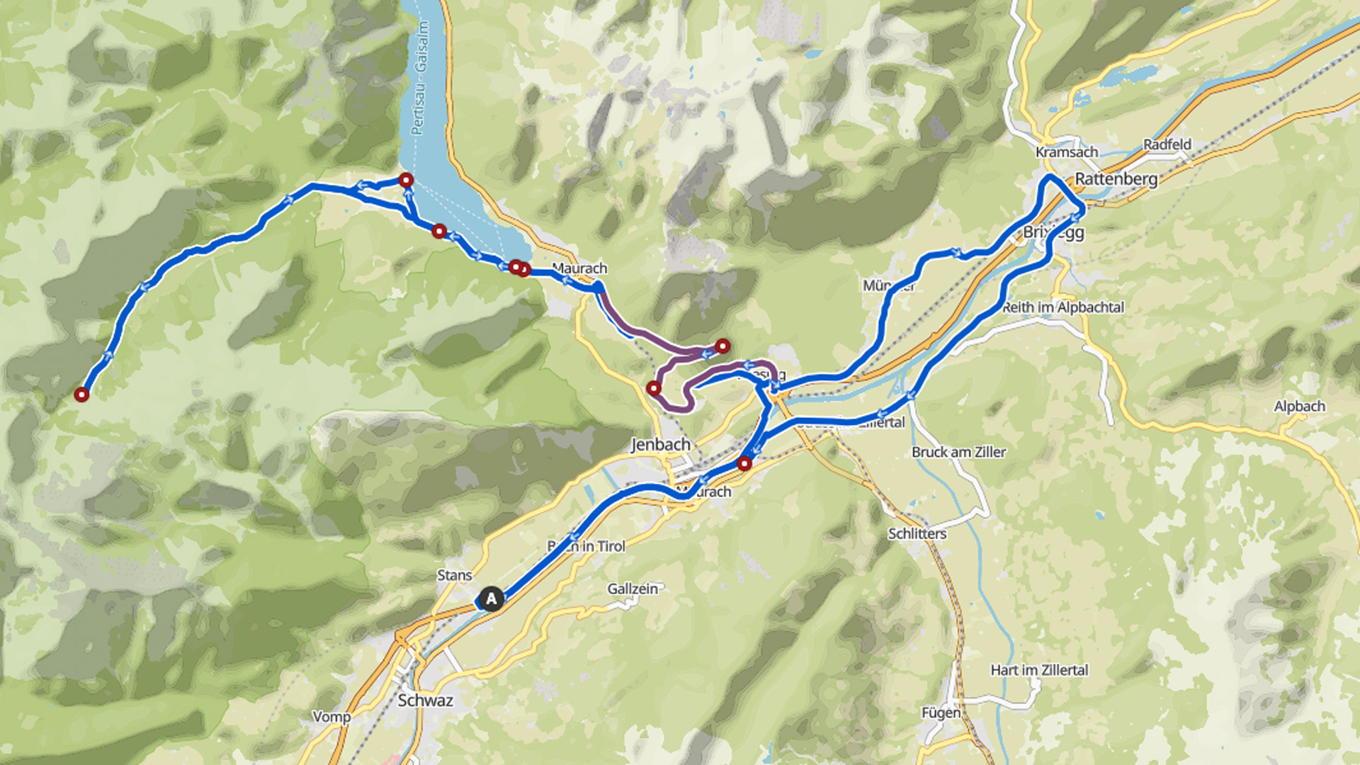 Rennrad Strecke in Österreich