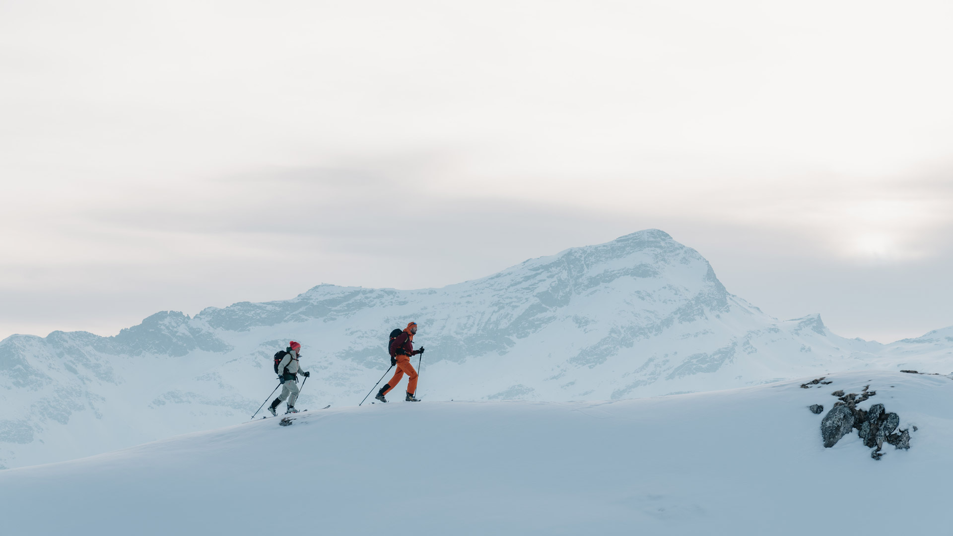 Skitouren gehen zu zweit